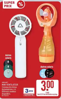 ALDI AMBIAINO MINI-VENTILATEUR offre