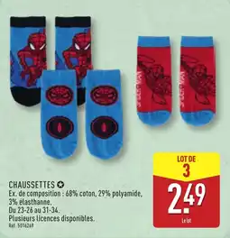 ALDI SPIDER-MAN Chaussettes offre