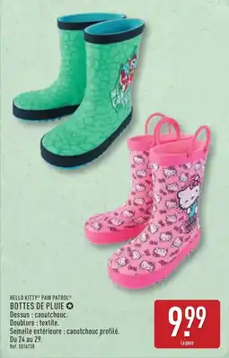 ALDI HELLO KITTY® PAW PATROL® BOTTES DE PLUIE offre