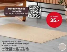 Möbel Martin Tapis haut velours Relief offre