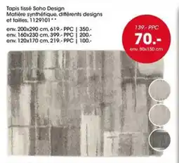 Möbel Martin Tapis tissé Soho Design offre