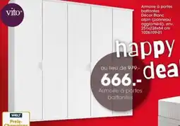 Möbel Martin Armoire à portes battantes offre