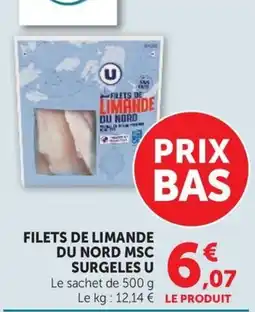 Super U U Filets de limande du nord offre