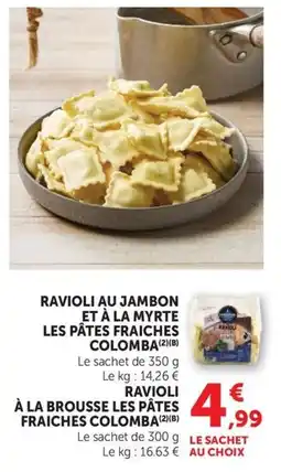 Super U COLOMBA Ravioli au jambon et à la myrte offre