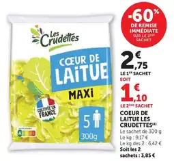 U Express Les Crudettes Cœur de laitue offre