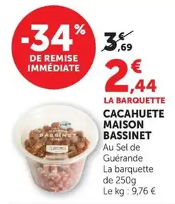 Super U BASSINET CACAHUETE MAISON offre
