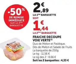 Super U VOIE VERTE Fraiche Decoupe offre