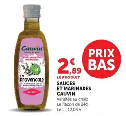 U Express Cauvin Sauces et marinades offre