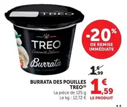 U Express TREO Burrata offre
