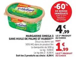 Super U St Hubert Margarine Omega 3 offre