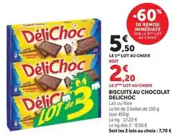 Hyper U Delichoc Biscuits au chocolat offre