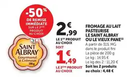 Super U SAINT ALBRAY Fromage au lait pasteurisé offre