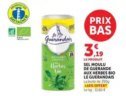 Hyper U Le Guerandais Sel moulu aux herbes bio offre