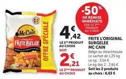 Super U McCain Frite Belge offre