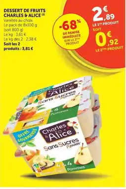 U Express Charles & Alice Dessert de fruits offre