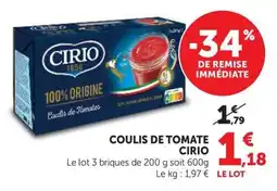 Super U CIRIO Coulis de Tomates offre