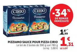 Super U CIRIO PIZZIAMO SAUCE POUR PIZZA offre