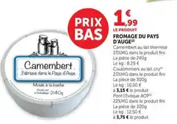 Hyper U Camembert offre