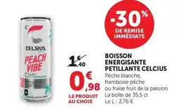 Super U CELSIUS PEACH VIBE offre