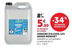 Super U Grand Menage Vinaigre d'alcool offre