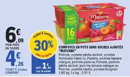 E.Leclerc Express Materne Compotes en pots offre