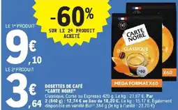 E.Leclerc Express CARTE NOIRE DOSETTES DE CAFÉ offre