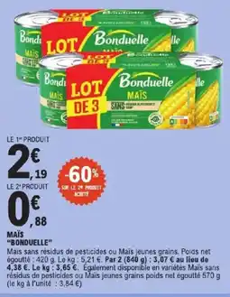 E.Leclerc Express Bonduelle Maïs offre