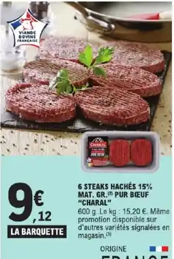 E.Leclerc Express CHARAL Steaks hachés offre