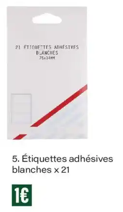 Monoprix Étiquettes adhésives blanches offre