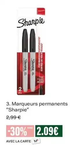 Monoprix Sharpie Marqueurs permanents offre