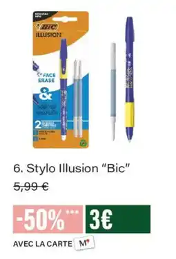 Monoprix BIC Stylo Illusion offre