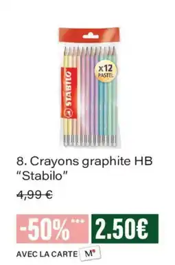 Monoprix Stabilo Crayons graphite HB offre