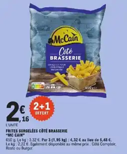E.Leclerc Express McCain Frites surgelées Côté Brasserie offre