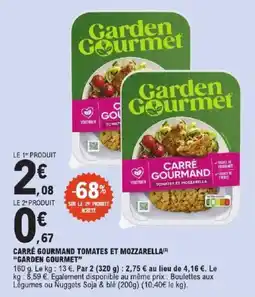 E.Leclerc Express Garden Gourmet Carré Gourmand Tomates et Mozzarella offre
