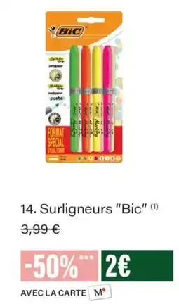 Monoprix Bic Surligneurs offre