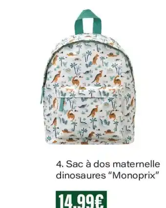 Monoprix Sac à dos maternelle dinosaures