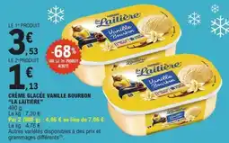 E.Leclerc Express La Laitière Crème glacée Vanille Bourbon offre