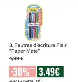 Monoprix Paper Mate Feutres d'écriture Flair offre