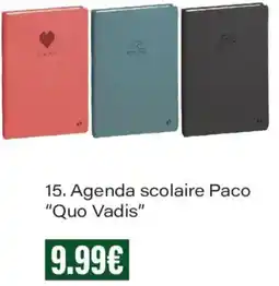 Monoprix Paco Agenda scolaire offre