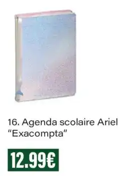 Monoprix Ariel Agenda scolaire Exacompta offre