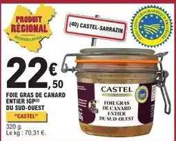 E.Leclerc Express CASTEL Foie gras de canard entier offre