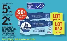 E.Leclerc Express Petit Navire Thon entier au naturel offre