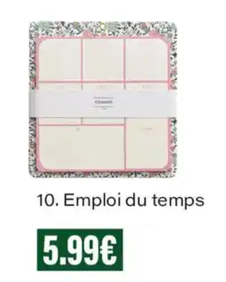 Monoprix CHABER Emploi du temps offre