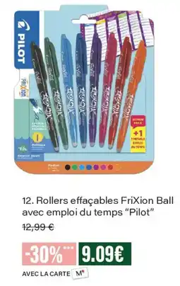 Monoprix Pilot Rollers effaçables FriXion Ball offre