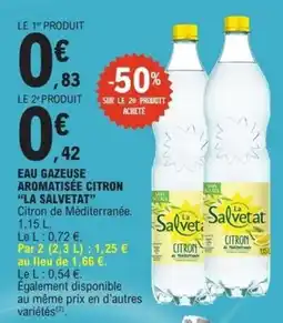 E.Leclerc Express La Salvetat Eau gazeuse aromatisée citron offre