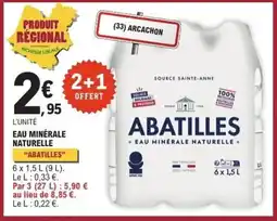 E.Leclerc Express ABATILLES EAU MINÉRALE NATURELLE offre