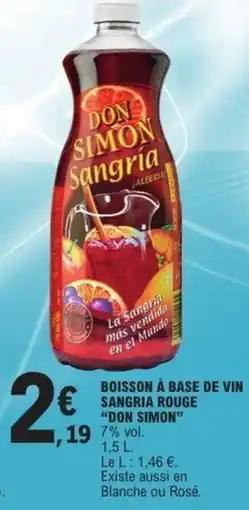E.Leclerc Express DON SIMON Sangria offre