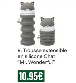 Monoprix Mr. Wonderful Trousse extensible en silicone Chat offre
