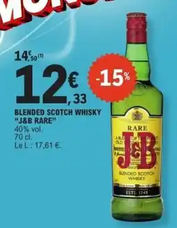 E.Leclerc Express J&B Rare Blended Scotch Whisky offre