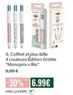 Monoprix BIC Coffret stylos-bille offre